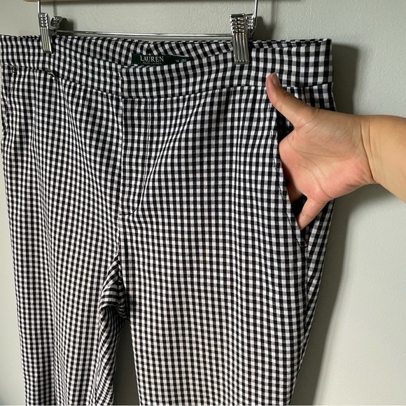 Ralph Lauren Black and White Gingham Dress Pants Size 14 - Picture 4 of 5